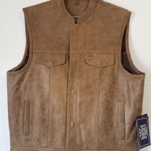 Tan vest with tags