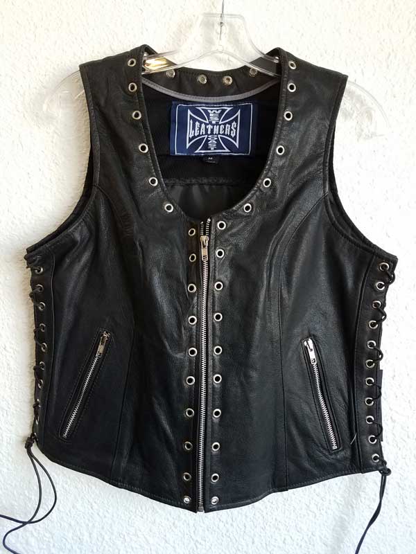 Women’s vest with silver holes