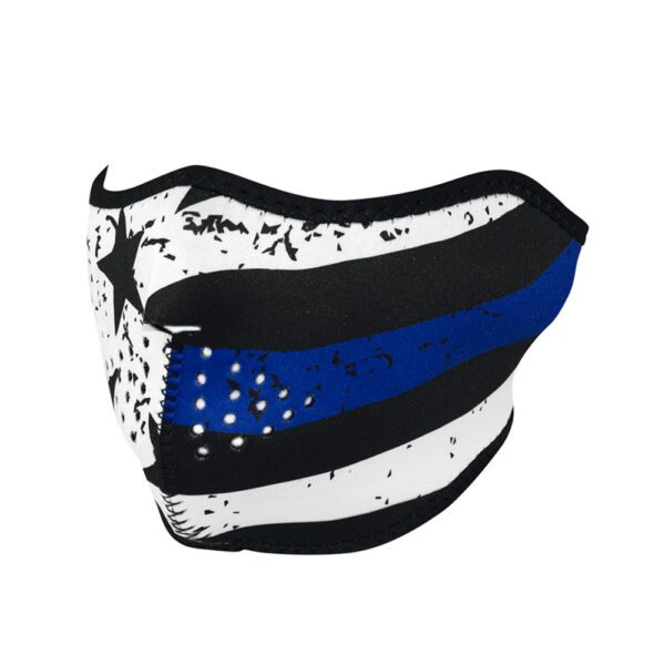 WNFM171H ZAN® Half Mask- Neoprene- Thin Blue Line - Image 2