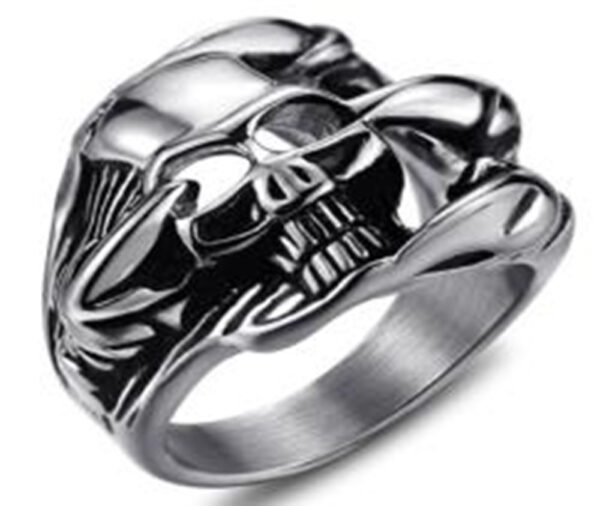 R105 Stainless Steel Skull Vador Biker Ring