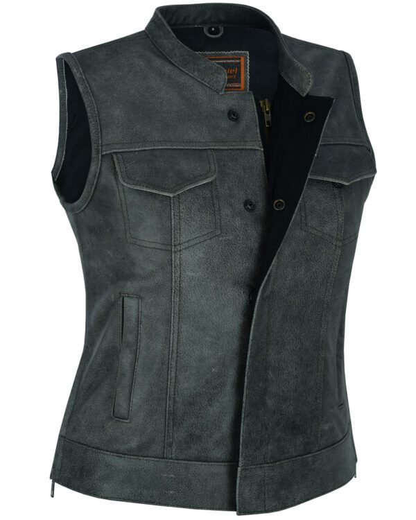 DS229  Women's Premium Single Back Panel Concealment Vest - GRAY - Image 10